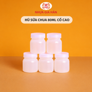HŨ SỮA CHUA NHỰA HDPE 80ML CỔ CAO - Ảnh 3