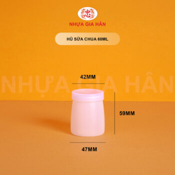 HŨ SỮA CHUA NHỰA HDPE 60ML